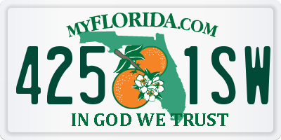 FL license plate 4251SW