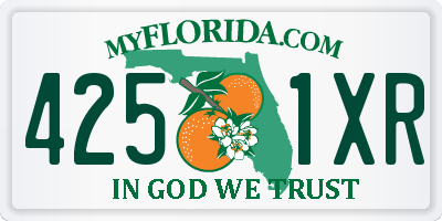 FL license plate 4251XR