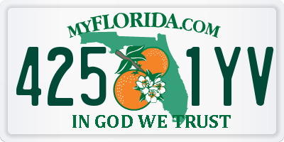 FL license plate 4251YV