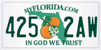 FL license plate 4252AW