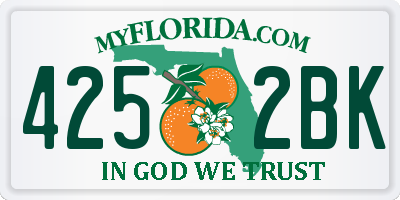 FL license plate 4252BK