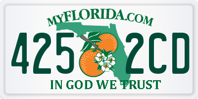 FL license plate 4252CD