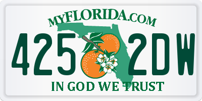 FL license plate 4252DW