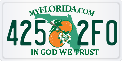 FL license plate 4252FO