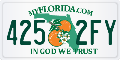 FL license plate 4252FY