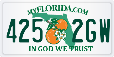 FL license plate 4252GW