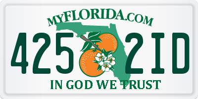 FL license plate 4252ID
