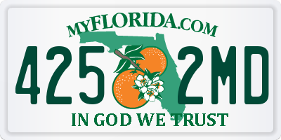 FL license plate 4252MD