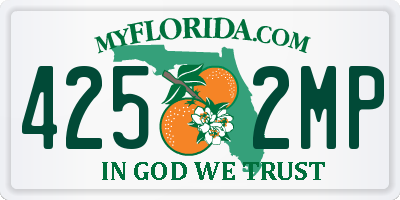 FL license plate 4252MP