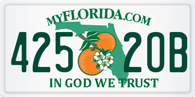 FL license plate 4252OB
