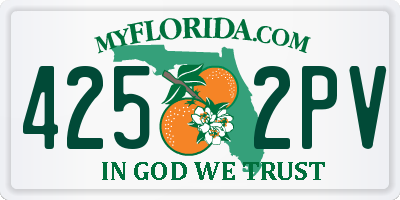 FL license plate 4252PV