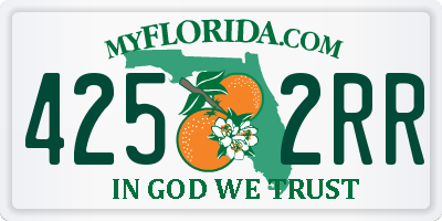 FL license plate 4252RR