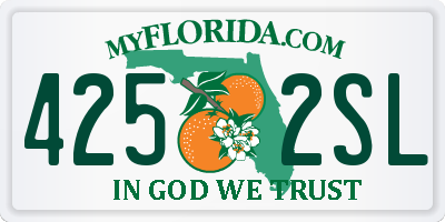FL license plate 4252SL
