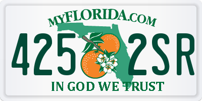 FL license plate 4252SR