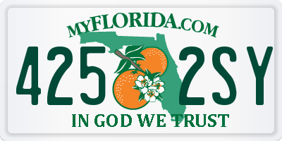 FL license plate 4252SY