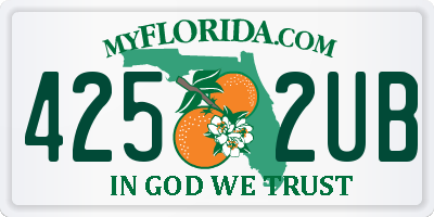 FL license plate 4252UB