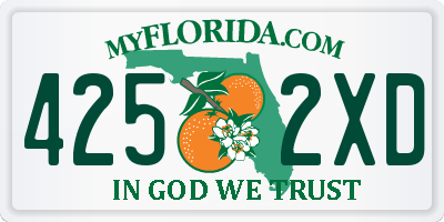 FL license plate 4252XD