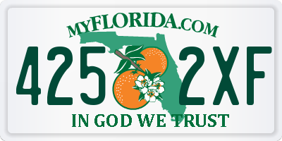FL license plate 4252XF