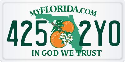 FL license plate 4252YO