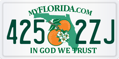 FL license plate 4252ZJ
