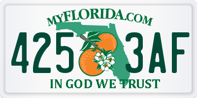 FL license plate 4253AF