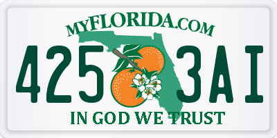 FL license plate 4253AI