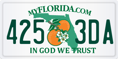 FL license plate 4253DA