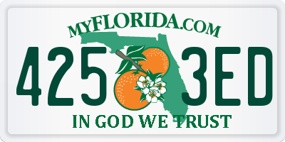 FL license plate 4253ED