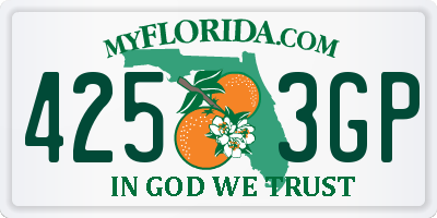 FL license plate 4253GP