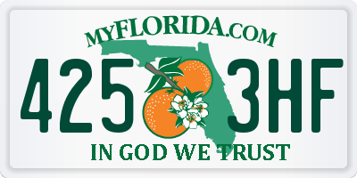 FL license plate 4253HF