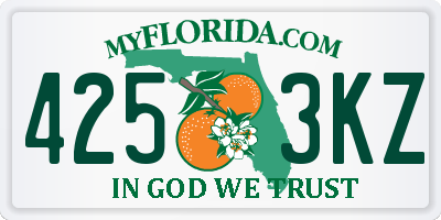 FL license plate 4253KZ