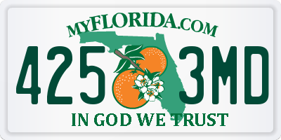 FL license plate 4253MD