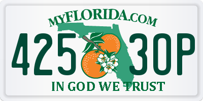 FL license plate 4253OP
