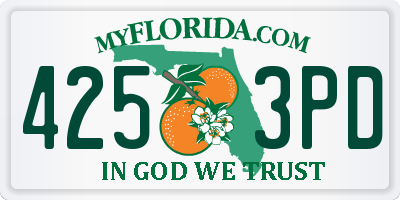 FL license plate 4253PD