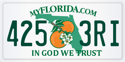 FL license plate 4253RI