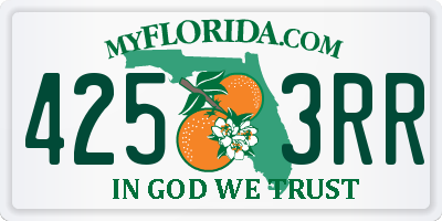 FL license plate 4253RR
