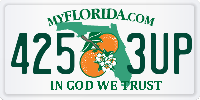 FL license plate 4253UP
