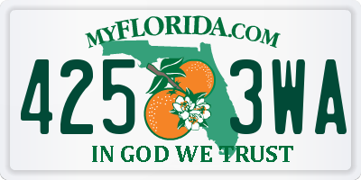 FL license plate 4253WA
