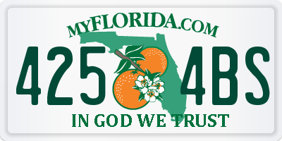 FL license plate 4254BS