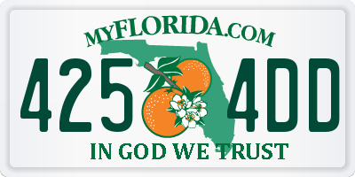 FL license plate 4254DD