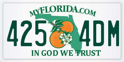 FL license plate 4254DM