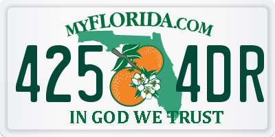 FL license plate 4254DR