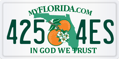 FL license plate 4254ES