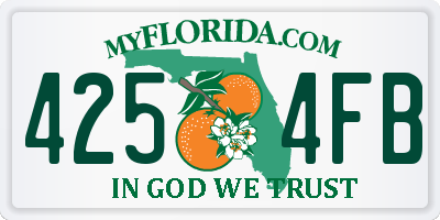 FL license plate 4254FB