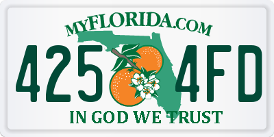 FL license plate 4254FD