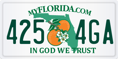 FL license plate 4254GA