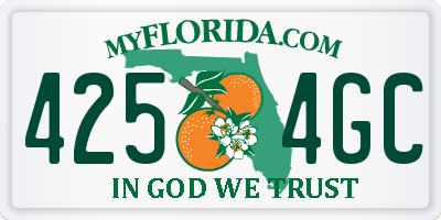 FL license plate 4254GC