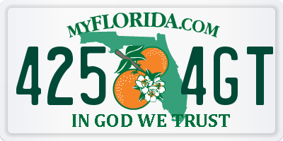 FL license plate 4254GT