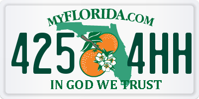 FL license plate 4254HH
