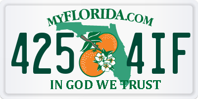FL license plate 4254IF